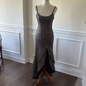 Hutch Metallic High Low Dress